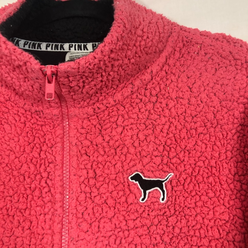 VS Pink Pink Sherpa sweatshirt Zip up - Picture 2 of 8